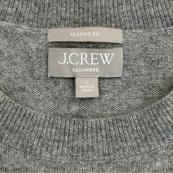 J.Crew Re-imagined Cashmere Classic-Fit Crewneck Sweater - heather ash - Picture 6 of 12